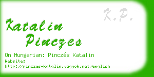 katalin pinczes business card
