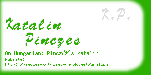 katalin pinczes business card